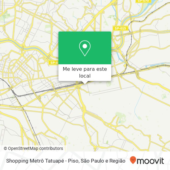 Shopping Metrô Tatuapé - Piso mapa