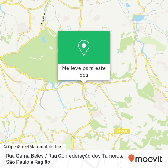 Rua Gama Beles / Rua Confederação dos Tamoios mapa