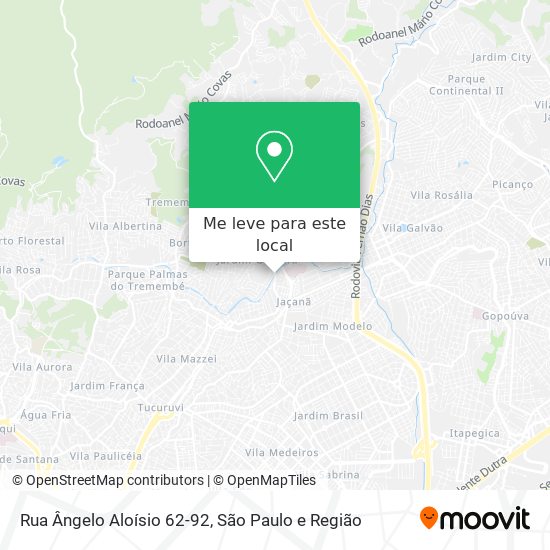 Rua Ângelo Aloísio 62-92 mapa