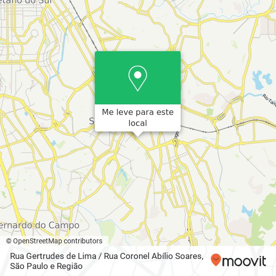 Rua Gertrudes de Lima / Rua Coronel Abílio Soares mapa