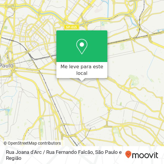 Rua Joana d'Arc / Rua Fernando Falcão mapa