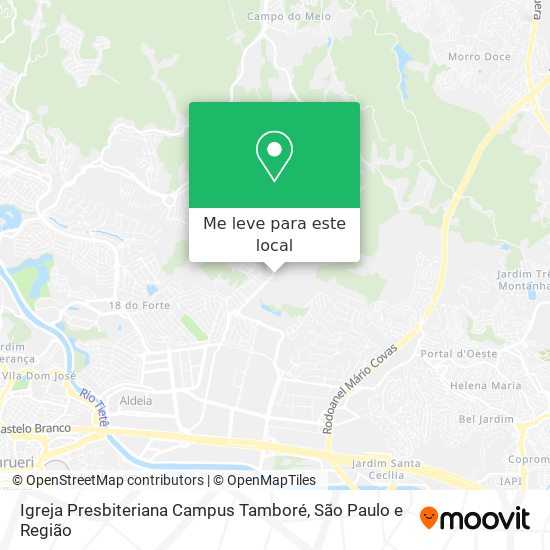 Igreja Presbiteriana Campus Tamboré mapa