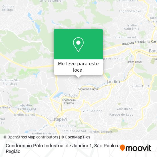 Condomínio Pólo Industrial de Jandira 1 mapa