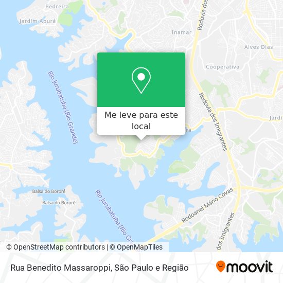 Rua Benedito Massaroppi mapa