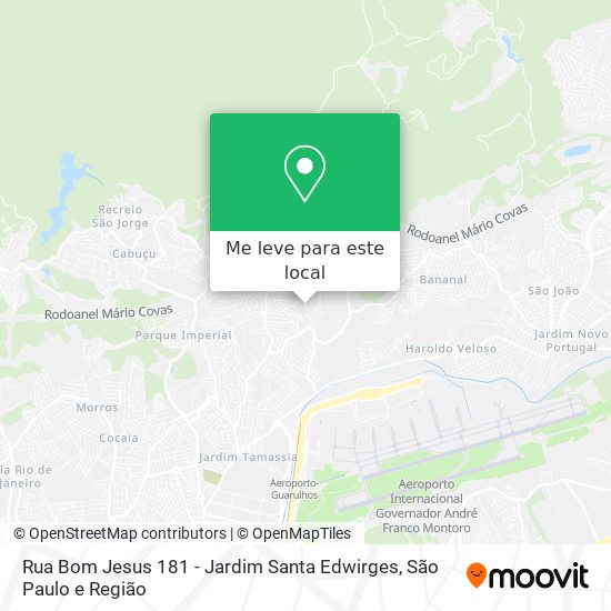 Rua Bom Jesus 181 - Jardim Santa Edwirges mapa
