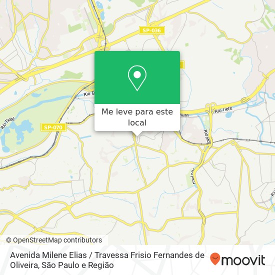 Avenida Milene Elias / Travessa Frisio Fernandes de Oliveira mapa