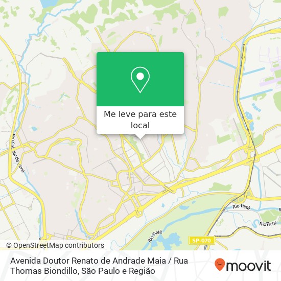 Avenida Doutor Renato de Andrade Maia / Rua Thomas Biondillo mapa
