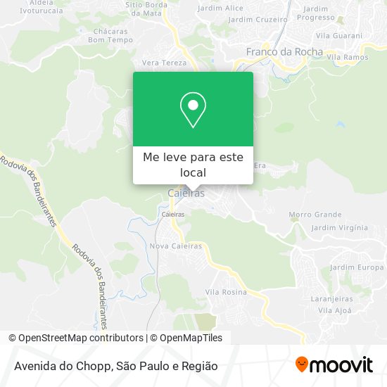 Avenida do Chopp mapa