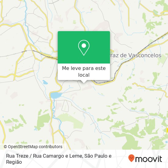 Rua Treze / Rua Camargo e Leme mapa