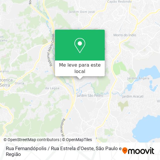 Rua Fernandópolis / Rua Estrela d'Oeste mapa
