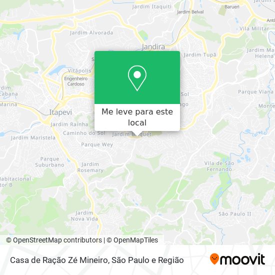 Casa de Ração Zé Mineiro mapa