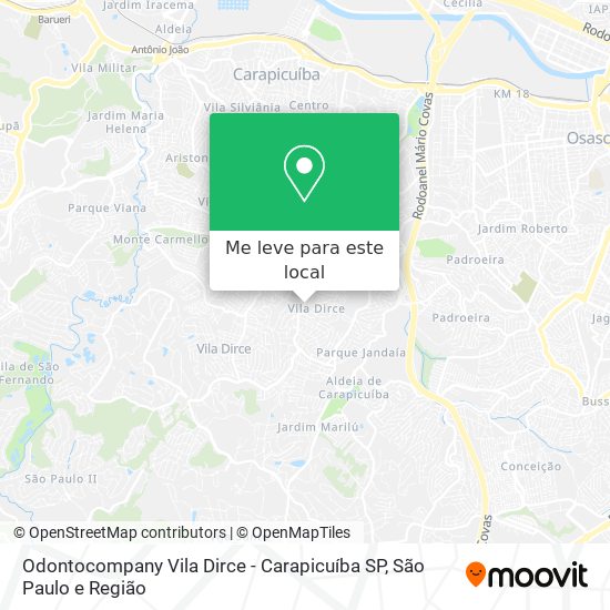 Odontocompany Vila Dirce - Carapicuíba SP mapa