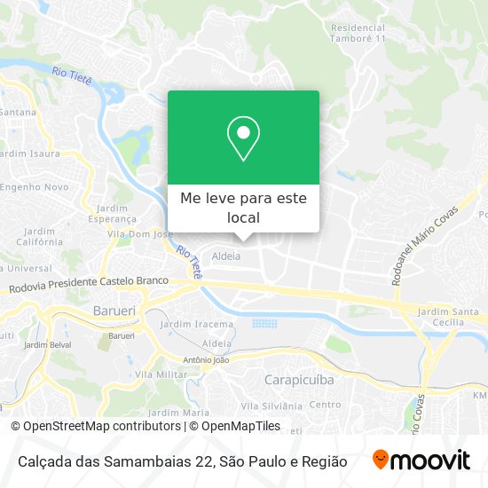 Calçada das Samambaias 22 mapa