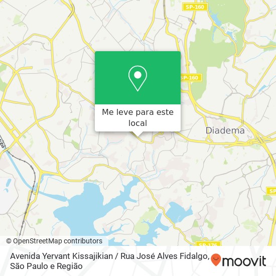 Avenida Yervant Kissajikian / Rua José Alves Fidalgo mapa