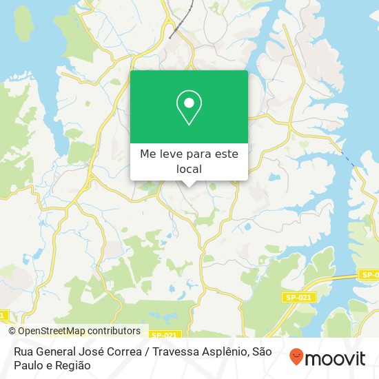 Rua General José Correa / Travessa Asplênio mapa