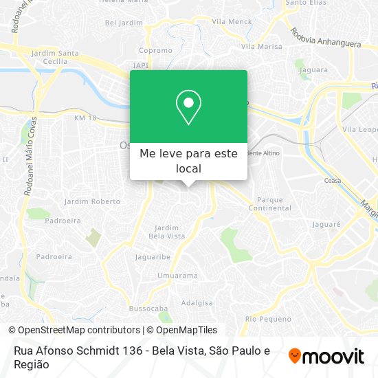Rua Afonso Schmidt 136 - Bela Vista mapa