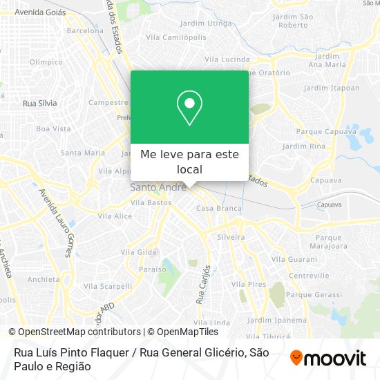 Rua Luís Pinto Flaquer / Rua General Glicério mapa