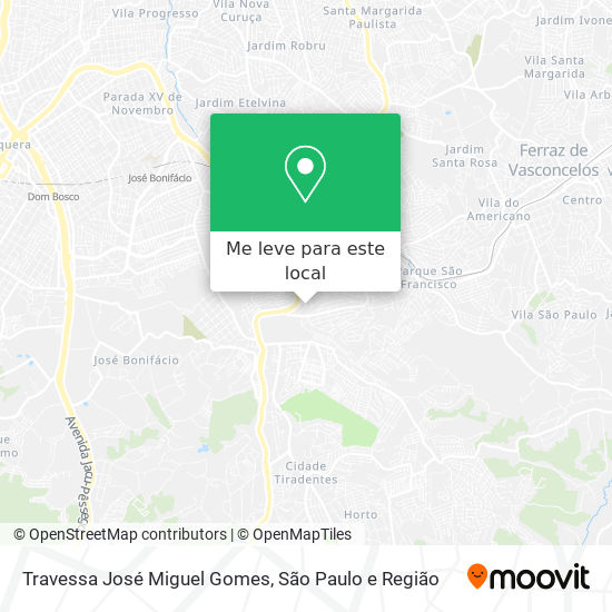 Travessa José Miguel Gomes mapa