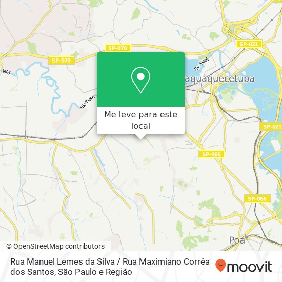 Rua Manuel Lemes da Silva / Rua Maximiano Corrêa dos Santos mapa