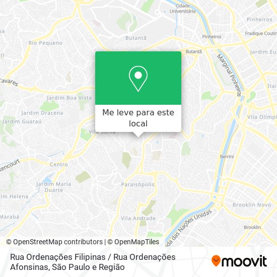 Rua Ordenações Filipinas / Rua Ordenações Afonsinas mapa