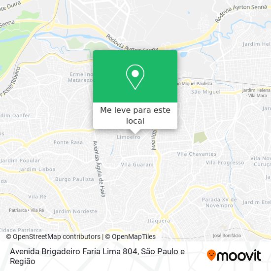 Avenida Brigadeiro Faria Lima 804 mapa