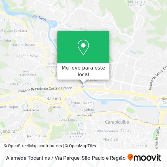 Alameda Tocantins / Via Parque mapa