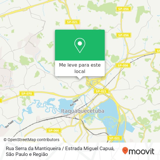 Rua Serra da Mantiqueira / Estrada Miguel Capuá mapa