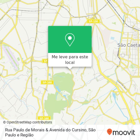 Rua Paulo de Morais & Avenida do Cursino mapa