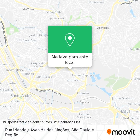 Rua Irlanda / Avenida das Nações mapa