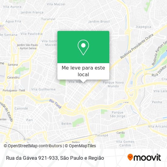 Rua da Gávea 921-933 mapa