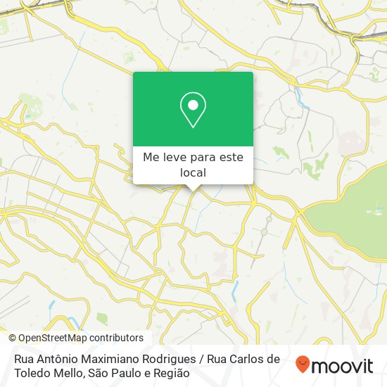 Rua Antônio Maximiano Rodrigues / Rua Carlos de Toledo Mello mapa