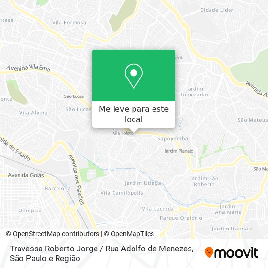 Travessa Roberto Jorge / Rua Adolfo de Menezes mapa