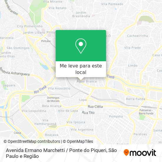 Avenida Ermano Marchetti / Ponte do Piqueri mapa