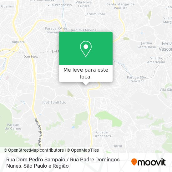 Rua Dom Pedro Sampaio / Rua Padre Domingos Nunes mapa