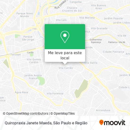 Quiropraxia Janete Maeda mapa
