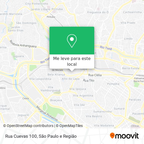 Rua Cuevas 100 mapa