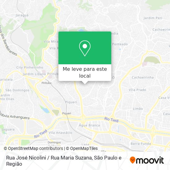 Rua José Nicolini / Rua Maria Suzana mapa