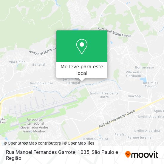 Rua Manoel Fernandes Garrote, 1035 mapa