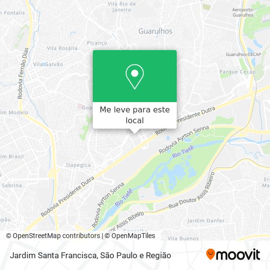 Jardim Santa Francisca mapa
