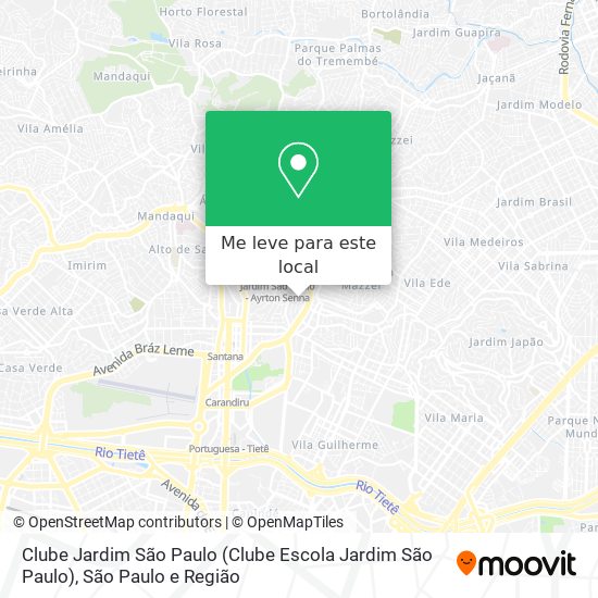 Clube Jardim São Paulo mapa