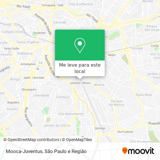 Mooca-Juventus mapa