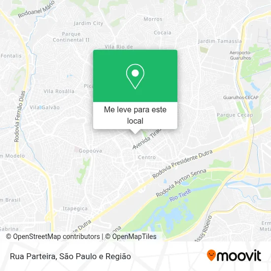 Rua Parteira mapa