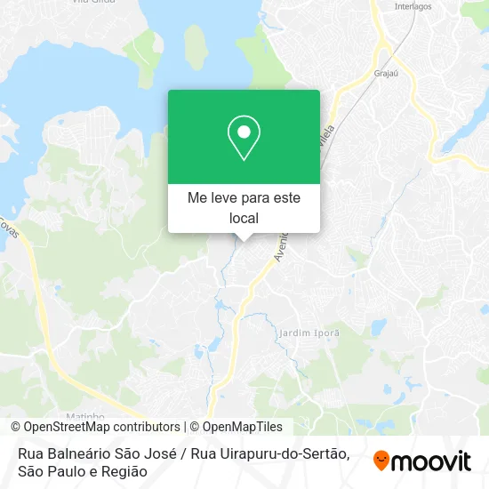 Rua Balneário São José / Rua Uirapuru-do-Sertão mapa