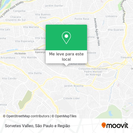 Sorvetes Valleo mapa