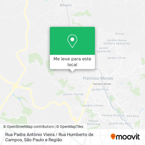 Rua Padre Antônio Vieira / Rua Humberto de Campos mapa