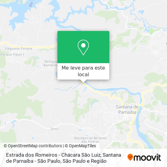 Estrada dos Romeiros - Chácara São Luiz, Santana de Parnaíba - São Paulo mapa