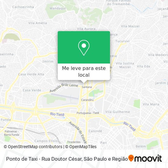 Ponto de Taxi - Rua Doutor César mapa
