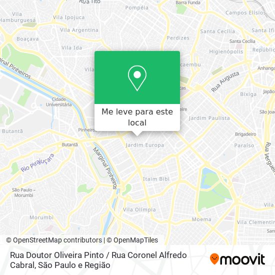 Rua Doutor Oliveira Pinto / Rua Coronel Alfredo Cabral mapa