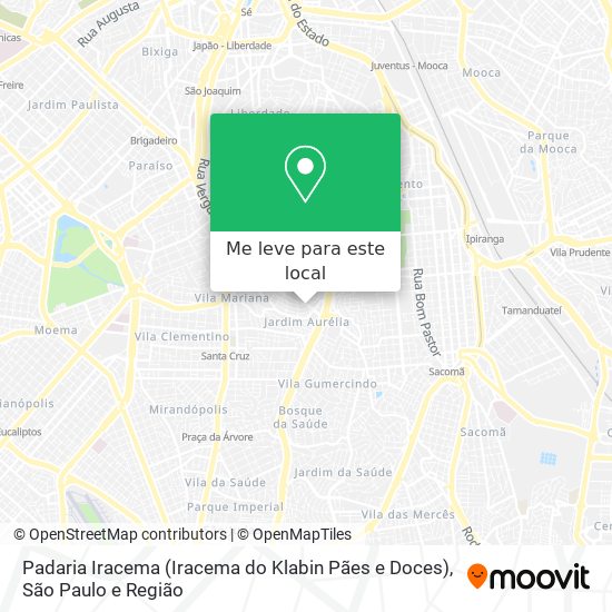Padaria Iracema (Iracema do Klabin Pães e Doces) mapa