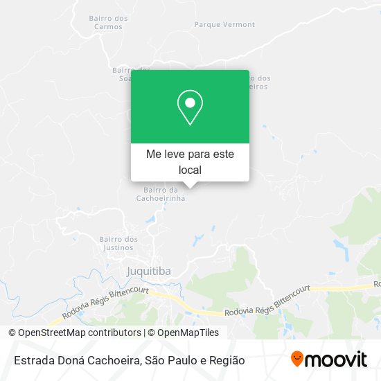Estrada Doná Cachoeira mapa